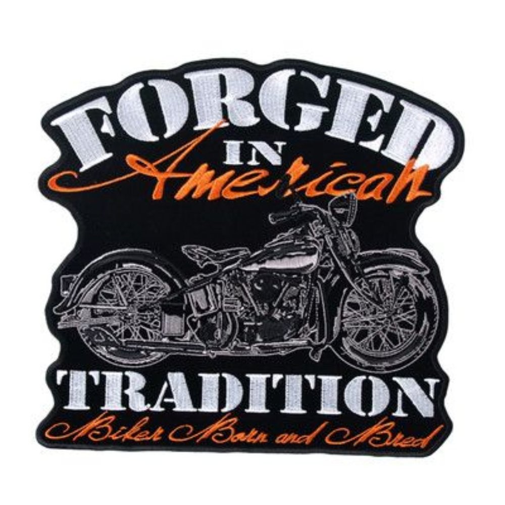 Hot Leathers Forged in American Tradition Embroidered Patch 9"x9", PPA6337